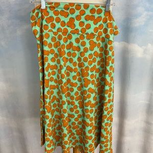 LuLaRoe Fruit Print Azure Skirt 3XL